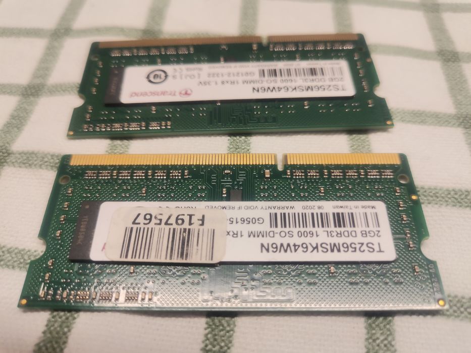 DDR3L 2x2GB DUAL Transcend 1600MHz SO-DIMM