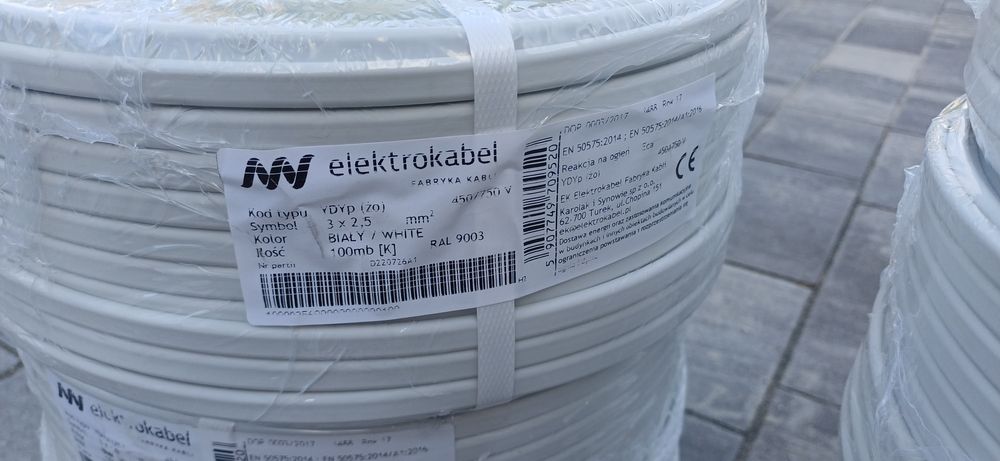 Kable płaskie YDYp 3x1,5 3x2,5