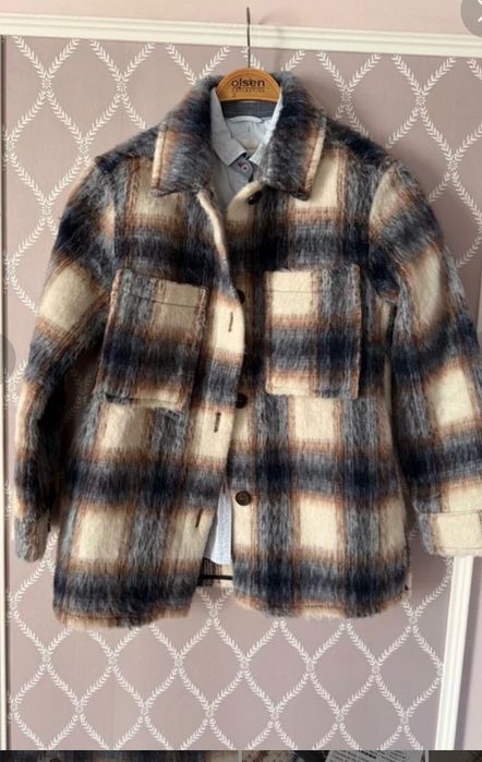 Esprit koszulowa kurtka w kratkę XS lekki oversize