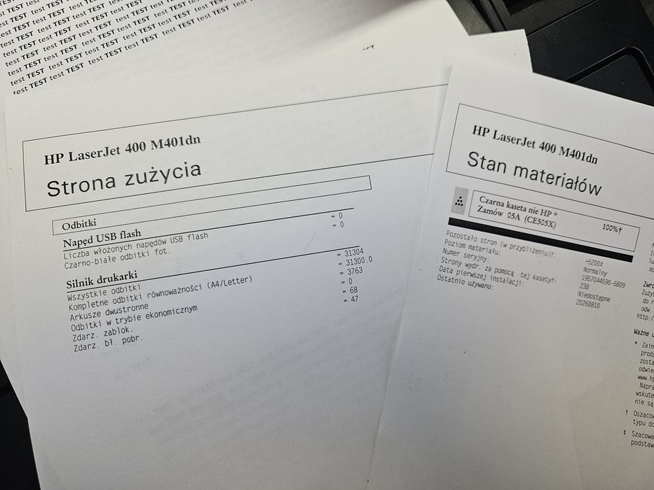 drukarka laserowa HP LaserJet M401dn (Pro 400), 2-stronna, tylko 31tys