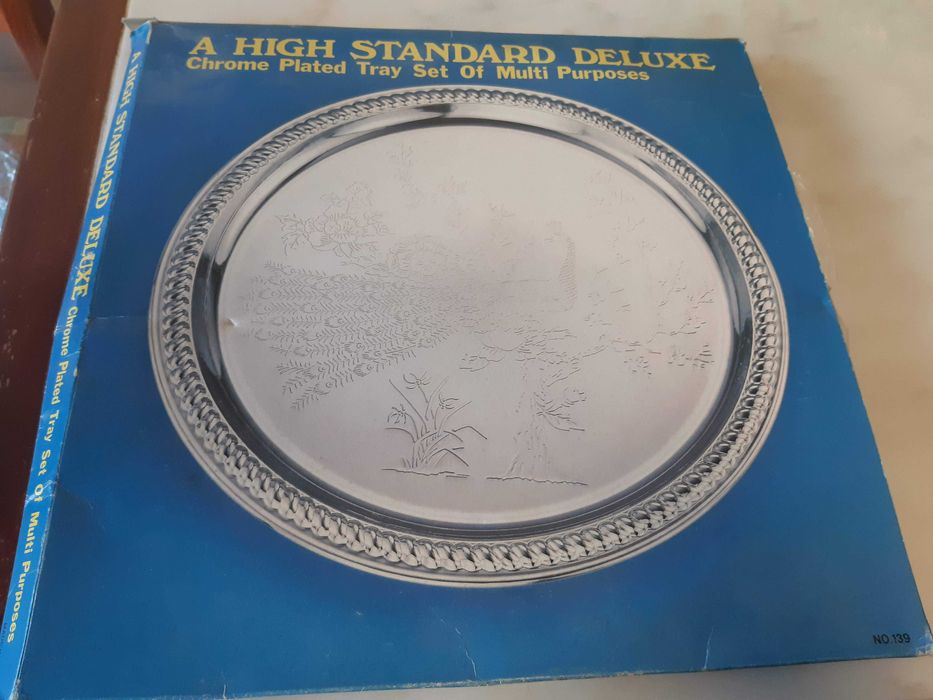 2 bandejas cromadas 42cm e 33cm, NOVAS