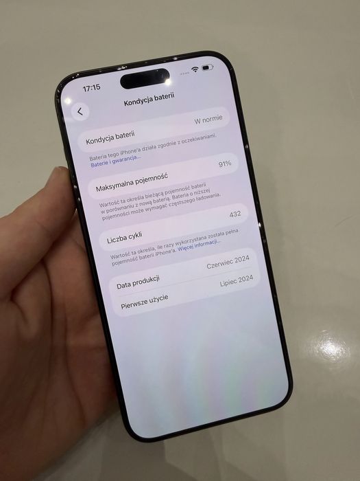 Okazja! Jak nowy! Iphone 15 Pro Max, 91% kondycji!