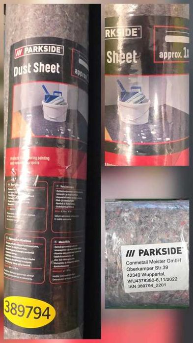 Włóknina malarska Parkside
Szerokość 1m
Długość 10m