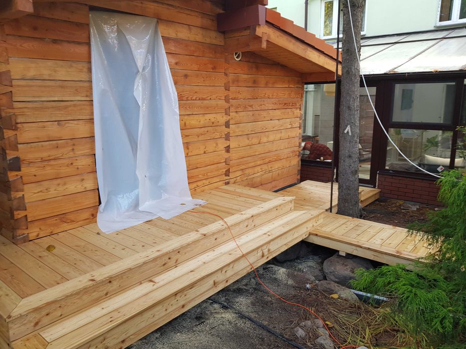 Tarasy kompozytowe , drewniane