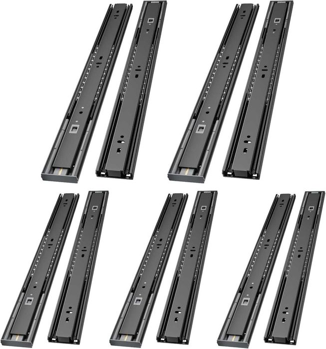 AOLISHENG 5 Par Prowadnic Do Szuflad 550mm Miękki Domyk, 45kg