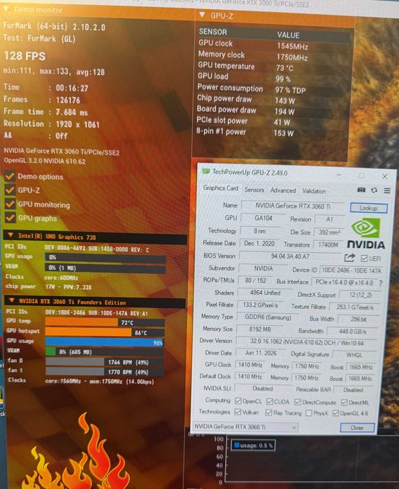 Zotac RTX 3070 Twin Edge OC LHR 8GB / Nvidia RTX 3060 Ti Founders Edition 8GB
