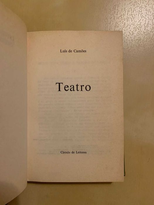 Teatro - Luís de Camões