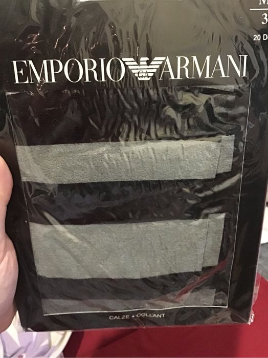 Колготи колготки полоска чорні сірі emporio armani