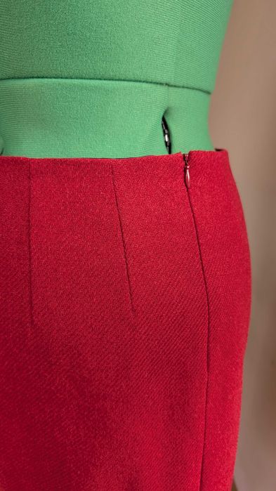 Boden British Tweed by Moon – Czerwona Spódnica Wełniana, Klasyk