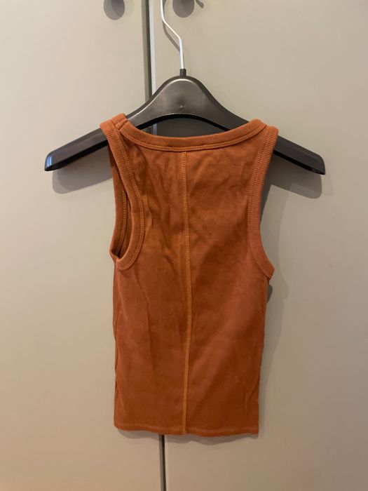 Zara brązowa bokserka minimalizm prążkowana tobacco