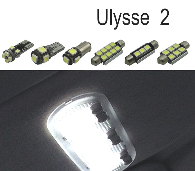 KIT COMPLETO 15 LAMPADAS LED INTERIOR PARA FIAT ULYSSE 2 MK2 179 03-11