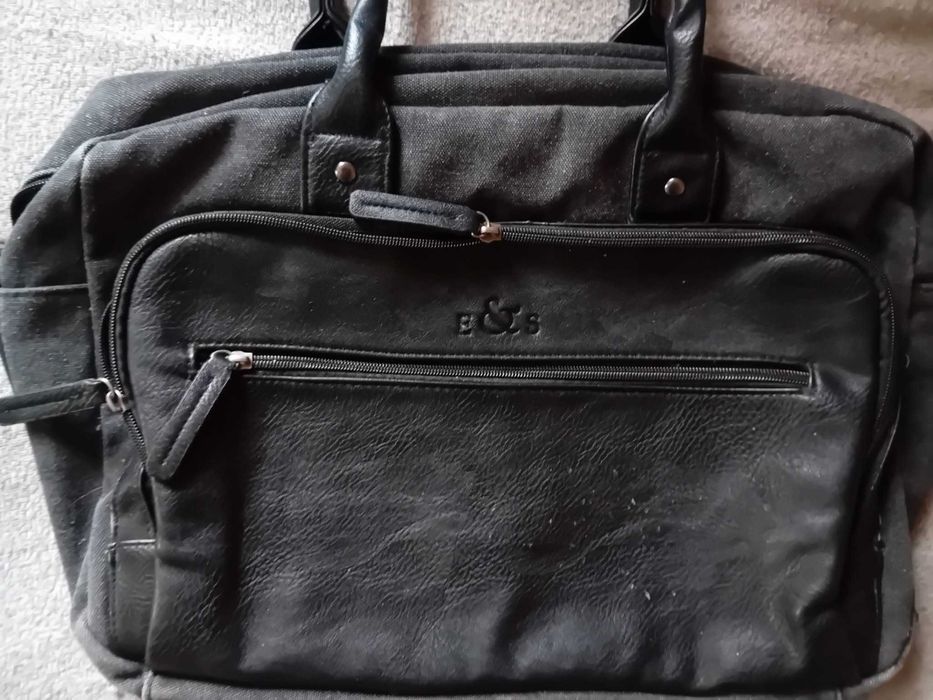 Torba na laptopa 15.6 męska aktówka do pracy szkoły E&S czarna