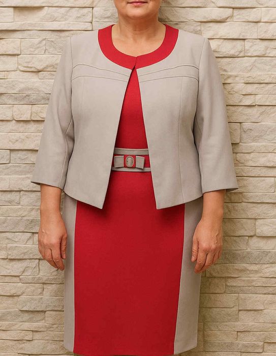 Komplet sukienka i żakiet 46