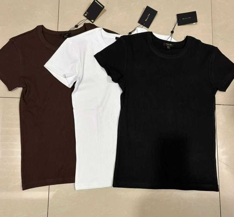 Футболка базова Massimo Dutti S-XL  3 кольори