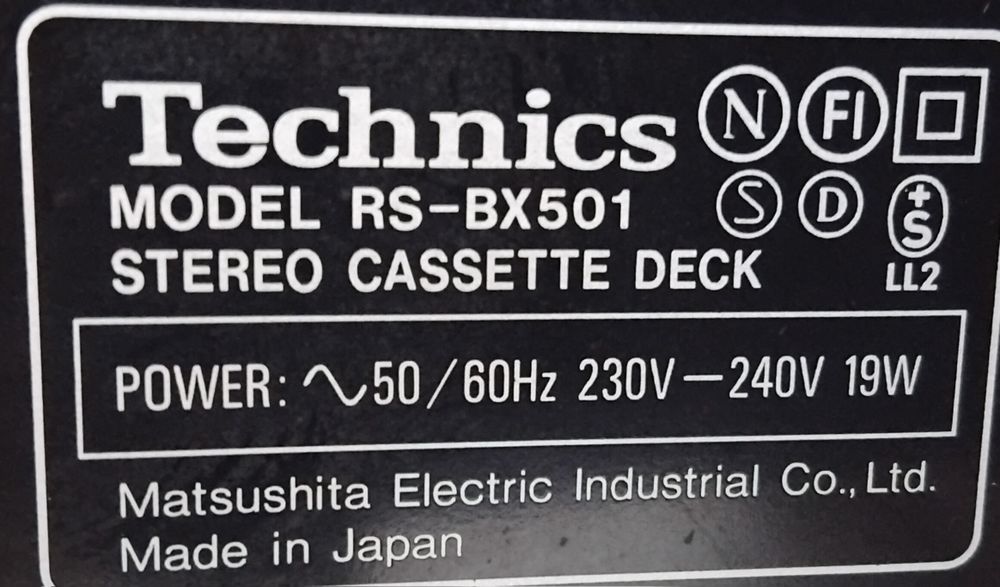 TECHNICS  RS-BX501 deck cassettes