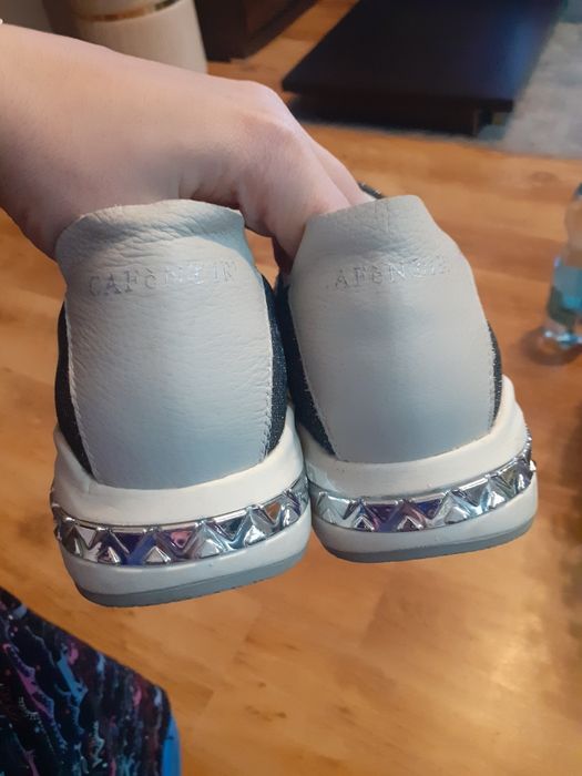 Buty cafe noir cyrkonie świecące