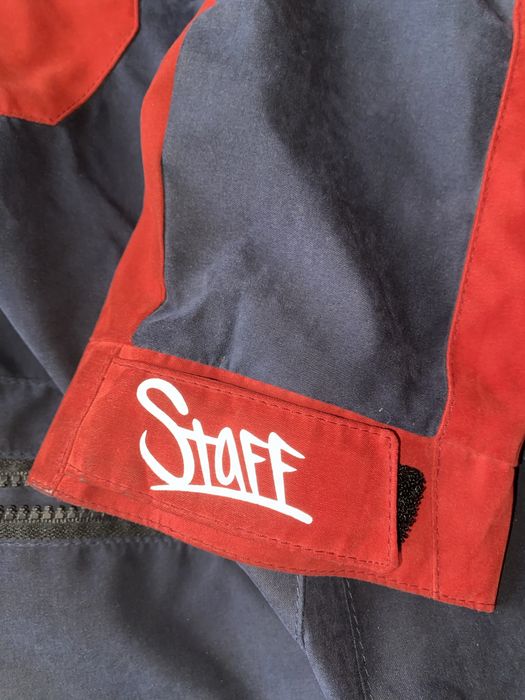 Куртка Staff червоно-синя (red & navy blue), з флісом, Розмір S