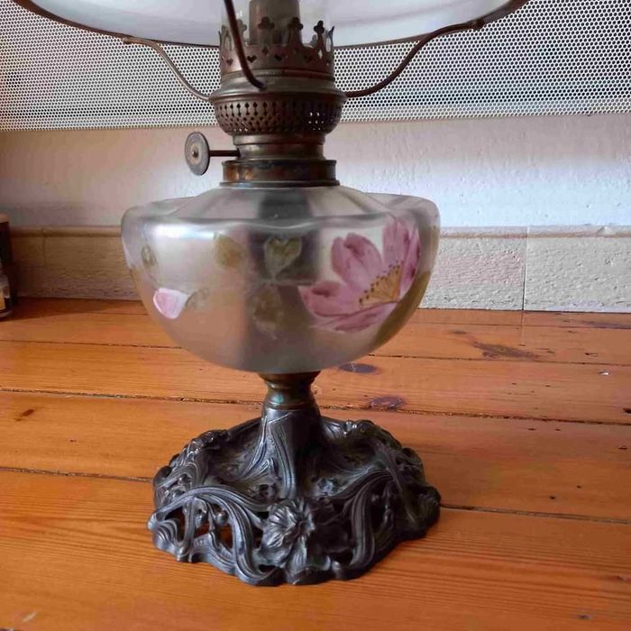 Antyk Secesyjna lampa naftowa