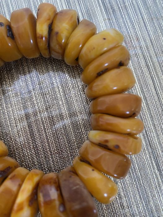 Pulseira masculina antiga cera de abelha original pedra ábaco contas