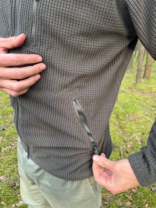 Чоловіча флісова кофта графіт фліска сіра мужская флисовая флиска