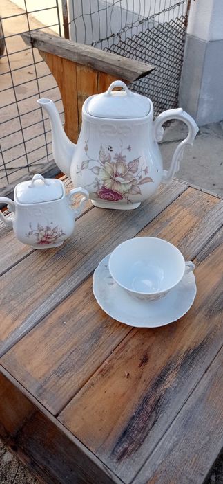 conjunto de chá vista alegre, conjunto de pratos