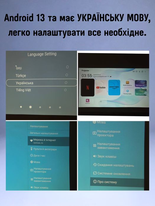 ЯСКРАВИЙ ТА ЯКІСНИЙ, проектор K6 Full HD, домашній кінотеатр
