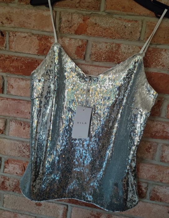 Cekinowa bluzka Vila rozmiar M