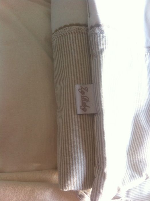 Edredão, proteções laterais em beje com ursinhos - Conj.