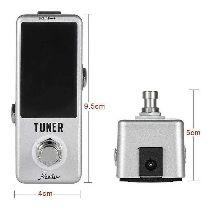 Pedal afinador cromático + fonte de alimentação - NOVO nunca usado