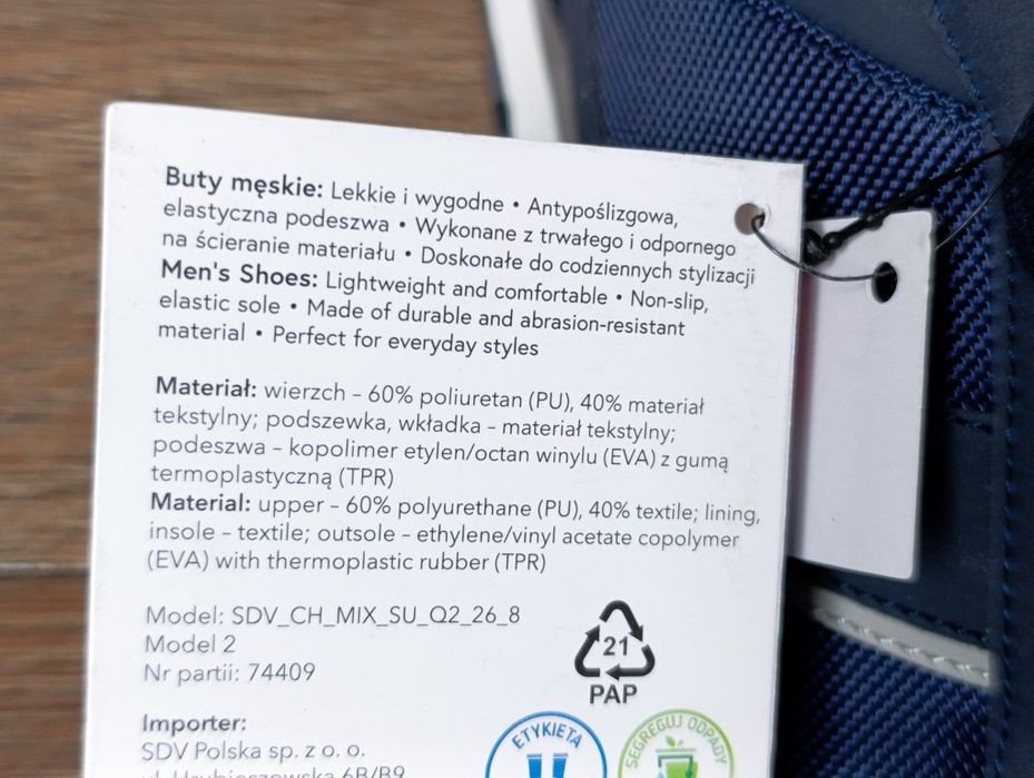 Nowe buty męskie 43 sneakersy lekkie i wygodne