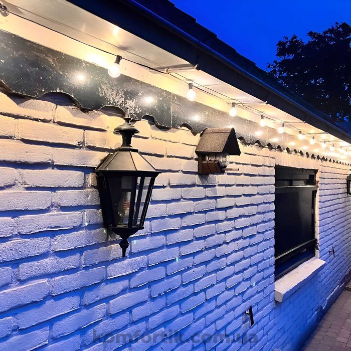 Вулична ретро гірлянда 15 м 25 ламп G40 потужністю 1 Вт лед гірлянда