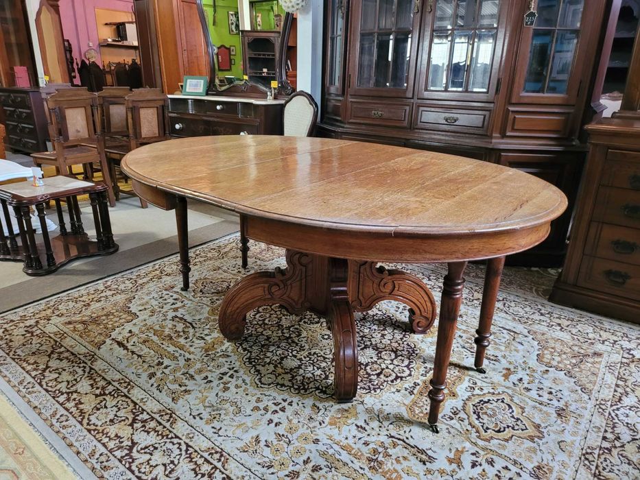 Mesa antiga extensível em madeira maciça - óptimo estad