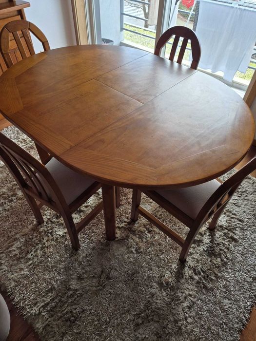 Mesa sala Jantar + 4 cadeiras - Cerejeira