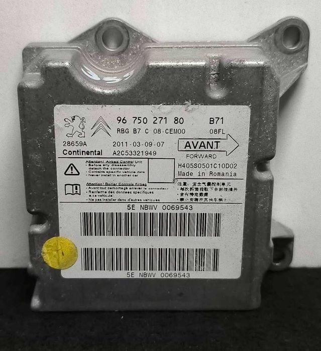 Centralina Airbag 9875027180 - CITROËN C4 I