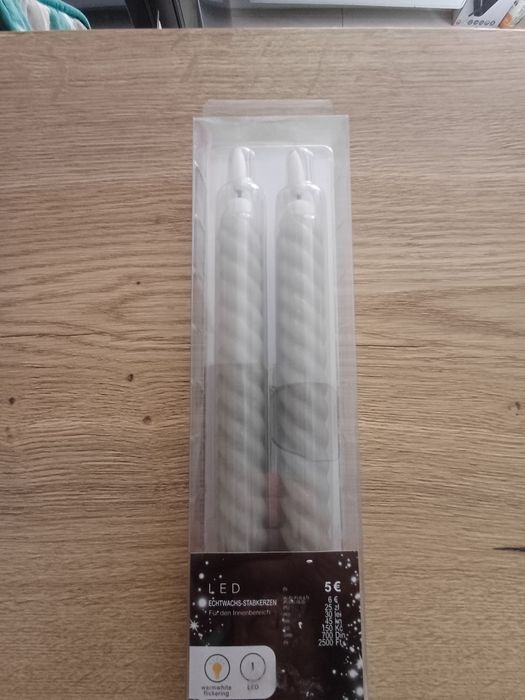 Świece led z prawdziwego wosku 2 sztuki