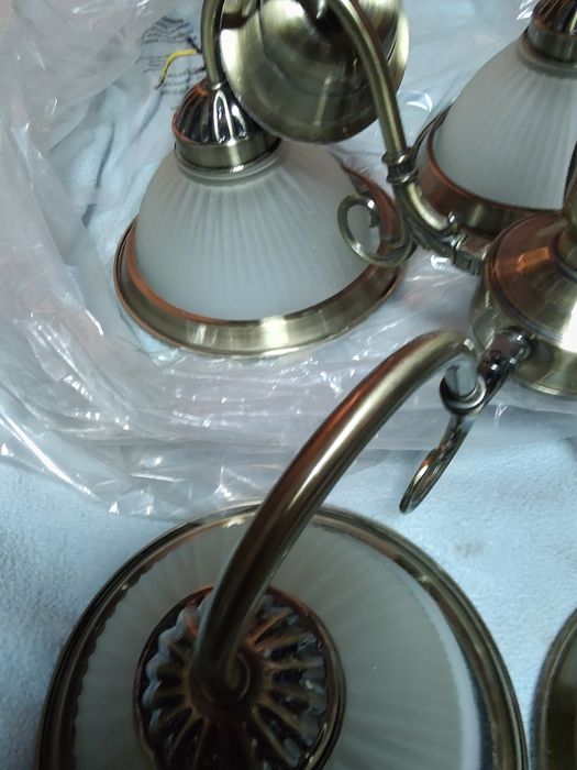 Żyrandol retro zwis pięcioramienny
