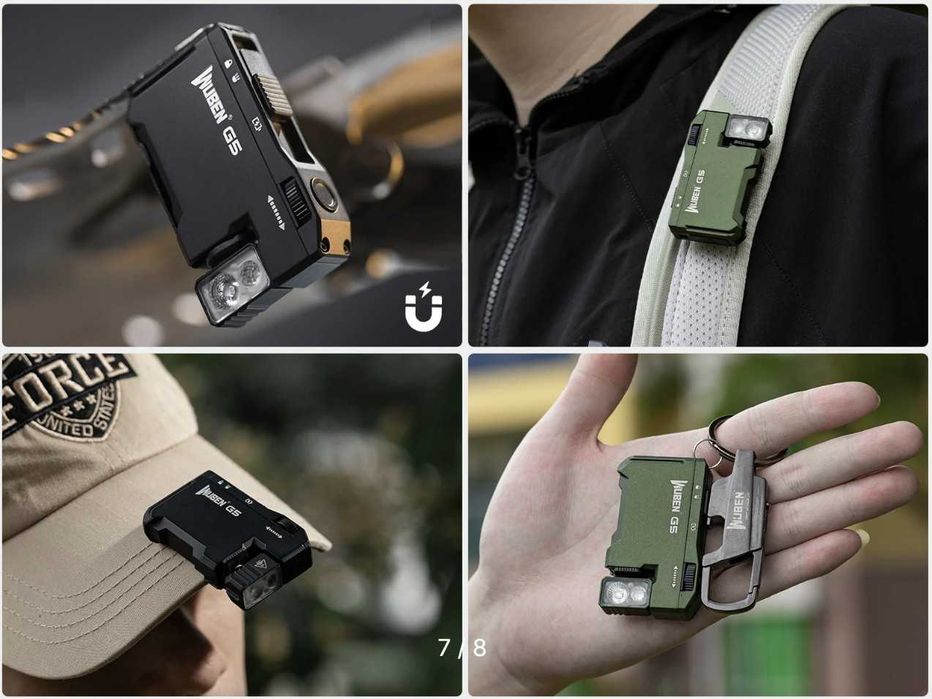 EDC ліхтарик WUBEN G5 400 люмен RGB Яскраве світло