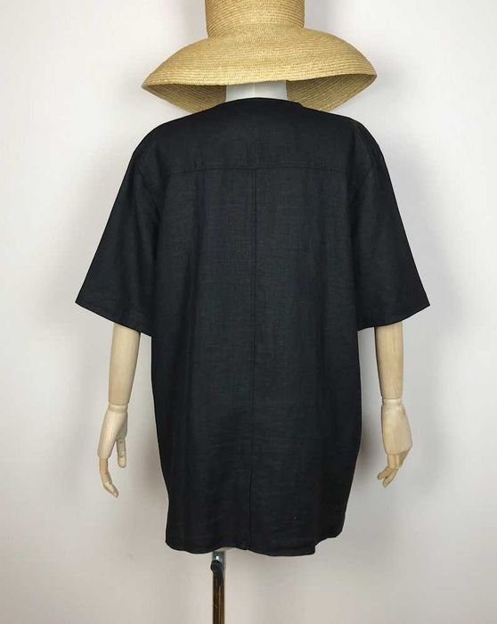 Итальянский льняной пиджак рубашка блуза батальная