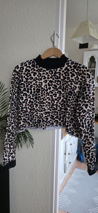 Bluza damska krótka w panterkę