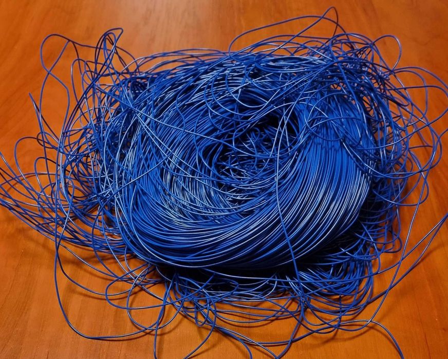 Linka miedziana pobielana fi=0.5 mm 0.21 mm2 w izolacji PP 300 mb nowa