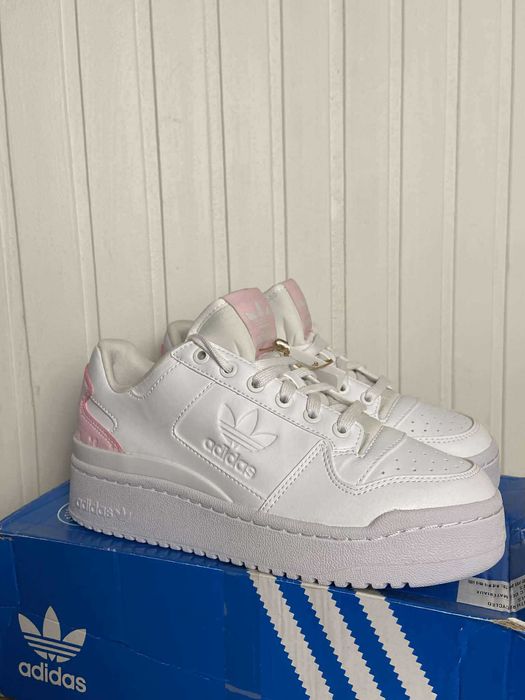 Buty tenisówki adidas forum bold białe org skórzane 38