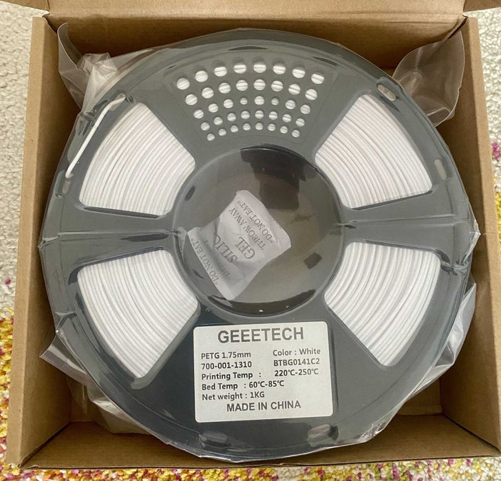 Filamentos PETG Premium GEEETECH 1.75mm (1KG) — Waterproof e Alta Resistência para Impressão 3D