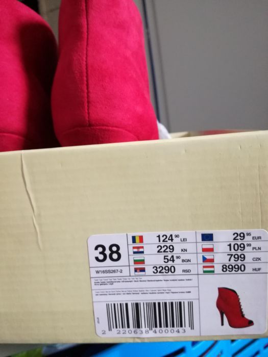 Buty botki szpilki sandały Sablewska czerwone