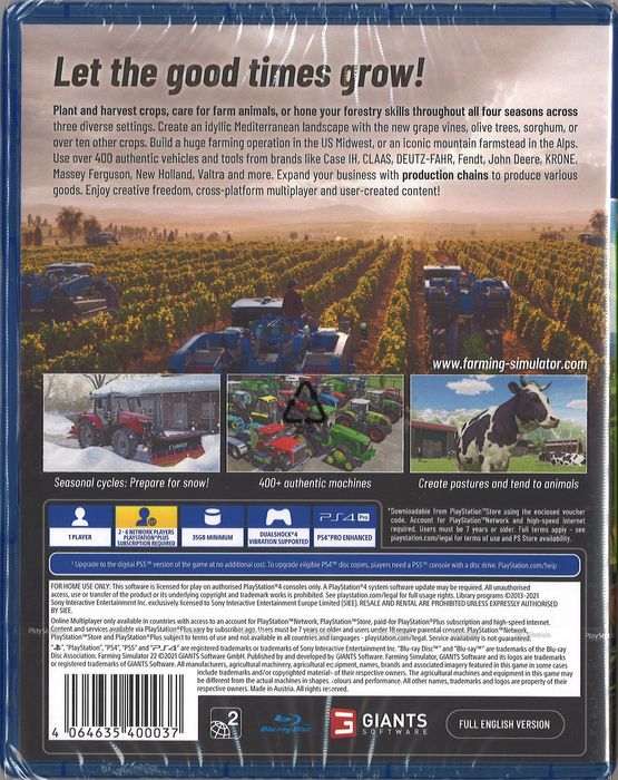 Farming Simulator 22 PL/ENG (PS4) Gra nowa w folii