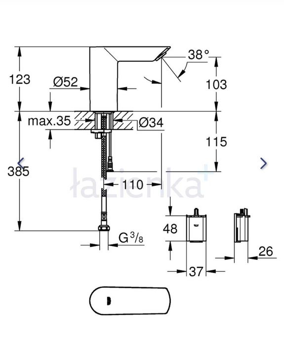 Bateria Grohe Bezdotykowa