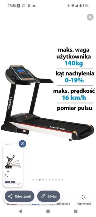 Bieżnia hertz Freerun 4