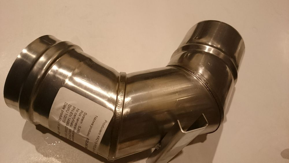 Kolano 90 stopni DN 80 jednościenne z podporą KRZYS-POL