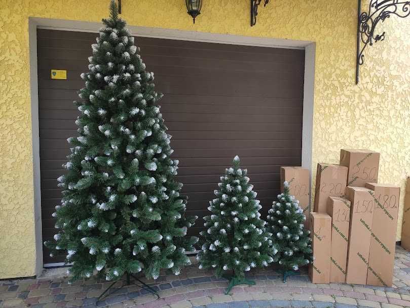 Штучна ялинка з білими кінчиками Королева Снігова искусственная елка