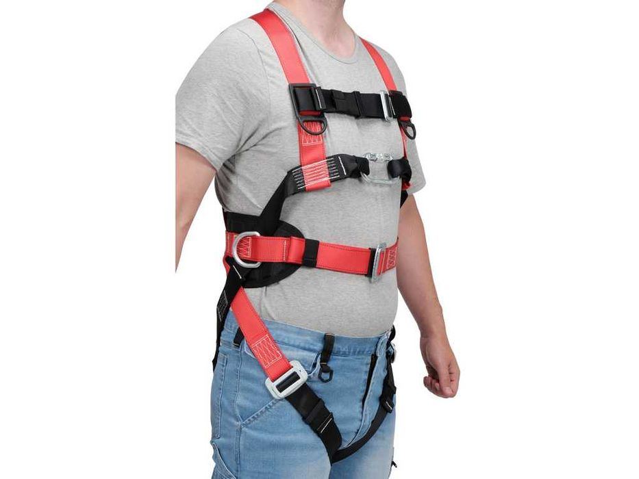 MOCNE szelki bezpieczeństwa YATO z pasem biodrowym UPRZĄŻ - normy EU