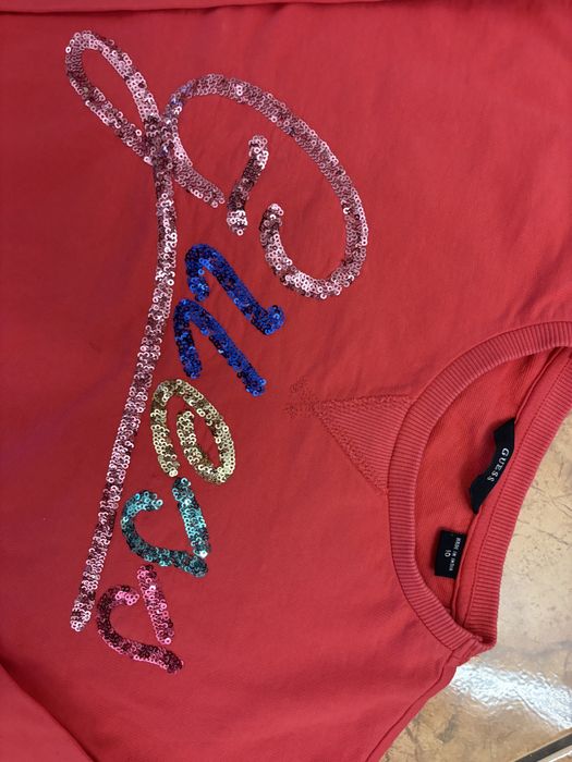 Guess rozowa bluza pink cekiny